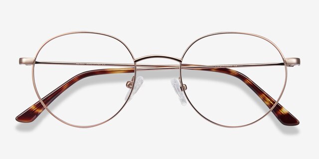 Retell Rose Gold MetalEyeglass Frames from EyeBuyDirect, Closed View