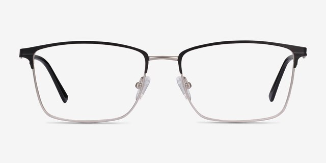 Castle Black MetalEyeglass Frames from EyeBuyDirect, Front View