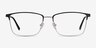 Castle Black MetalEyeglass Frames from EyeBuyDirect, Front View
