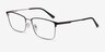 Castle Black MetalEyeglass Frames from EyeBuyDirect, Angle View