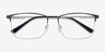 Castle Black MetalEyeglass Frames from EyeBuyDirect, Closed View