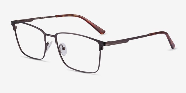 Castle Gunmetal MétalMontures de lunettes de vue d'EyeBuyDirect, Vue d'Angle