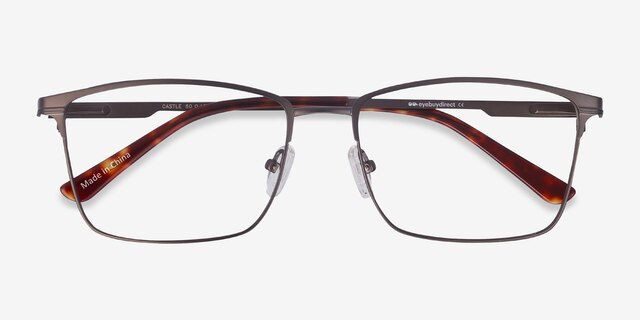 Castle Gunmetal MétalMontures de lunettes de vue d'EyeBuyDirect, Vue Rapprochée