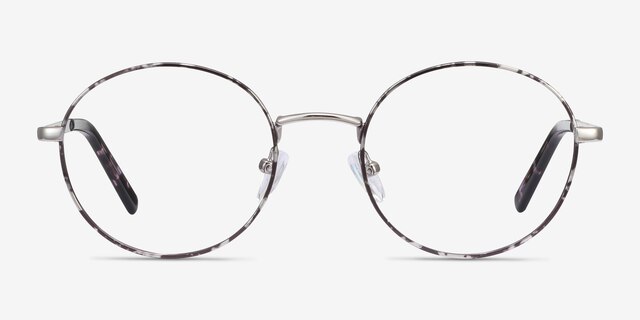 Aero Gray Floral MétalMontures de lunettes de vue d'EyeBuyDirect, Vue de Face