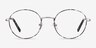 Aero Gray Floral MétalMontures de lunettes de vue d'EyeBuyDirect, Vue de Face