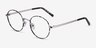 Aero Gray Floral MétalMontures de lunettes de vue d'EyeBuyDirect, Vue d'Angle