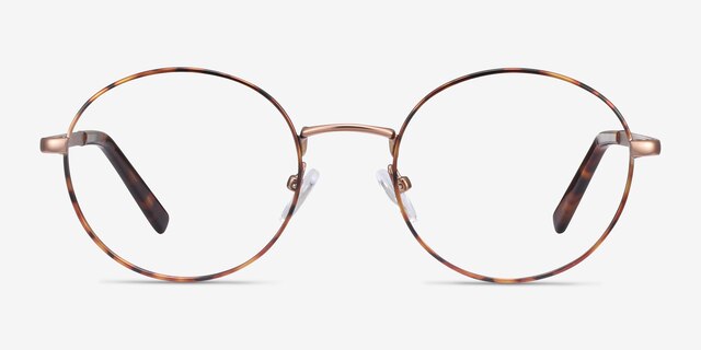 Aero Tortoise Golden MetalEyeglass Frames from EyeBuyDirect, Front View