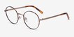Aero Tortoise Golden MetalEyeglass Frames from EyeBuyDirect, Angle View