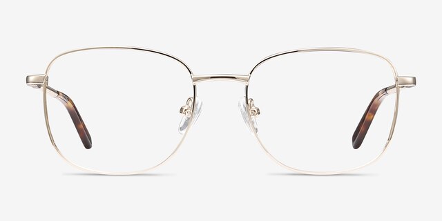 Aspect Doré MétalMontures de lunettes de vue d'EyeBuyDirect, Vue de Face