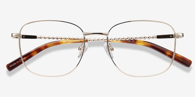 Aspect Doré MétalMontures de lunettes de vue d'EyeBuyDirect, Vue Rapprochée