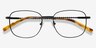 Aspect Black MetalEyeglass Frames from EyeBuyDirect, Closed View