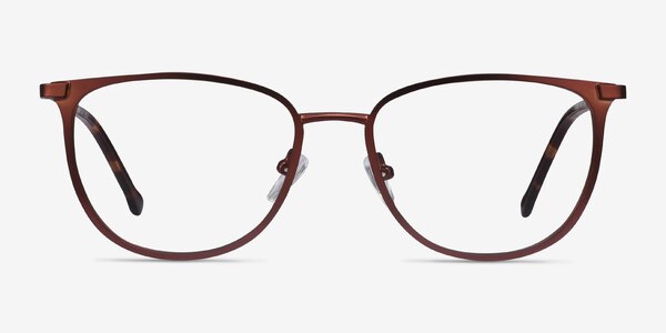 Shimmer Red Metal Eyeglass Frames