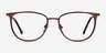 Shimmer Red MetalEyeglass Frames from EyeBuyDirect, Front View