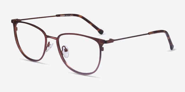 Shimmer Red MetalEyeglass Frames from EyeBuyDirect, Angle View