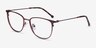 Shimmer Red MetalEyeglass Frames from EyeBuyDirect, Angle View
