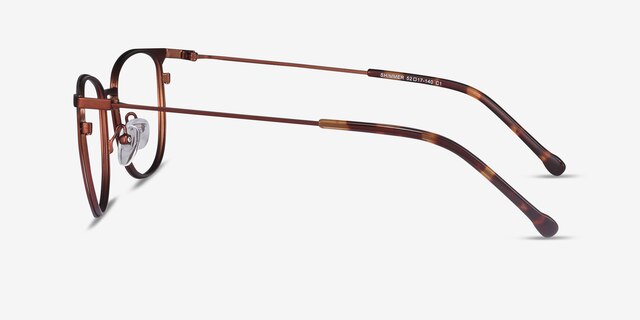Shimmer Red MetalEyeglass Frames from EyeBuyDirect, Side View