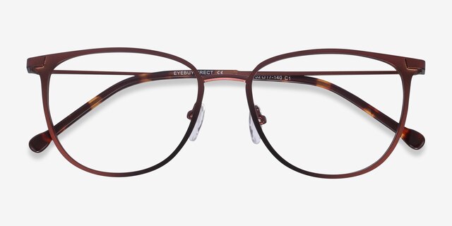 Shimmer Red MetalEyeglass Frames from EyeBuyDirect, Closed View