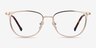 Shimmer Golden MetalEyeglass Frames from EyeBuyDirect, Front View