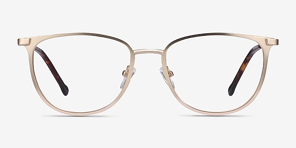 Shimmer Golden Metal Eyeglass Frames