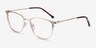 Shimmer Golden MetalEyeglass Frames from EyeBuyDirect, Angle View