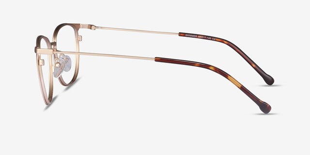 Shimmer Golden MetalEyeglass Frames from EyeBuyDirect, Side View