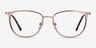 Shimmer Rose Gold MetalEyeglass Frames from EyeBuyDirect, Front View