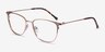 Shimmer Rose Gold MetalEyeglass Frames from EyeBuyDirect, Angle View