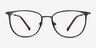 Shimmer Black MetalEyeglass Frames from EyeBuyDirect, Front View