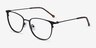 Shimmer Black MetalEyeglass Frames from EyeBuyDirect, Angle View