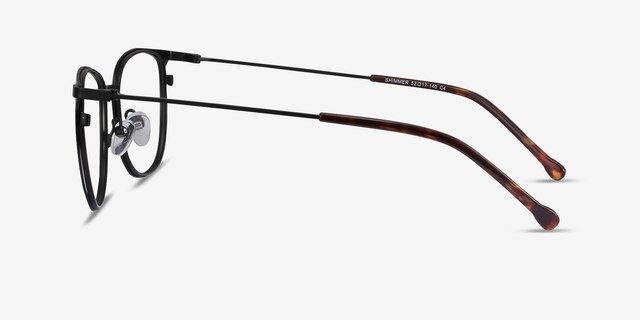 Shimmer Black MetalEyeglass Frames from EyeBuyDirect, Side View