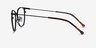Shimmer Black MetalEyeglass Frames from EyeBuyDirect, Side View