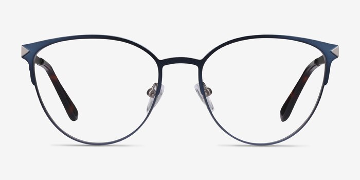 Nadia Blue Metal Eyeglass Frames from EyeBuyDirect