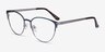 Nadia Blue MetalEyeglass Frames from EyeBuyDirect, Angle View