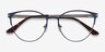 Nadia Blue MetalEyeglass Frames from EyeBuyDirect, Closed View