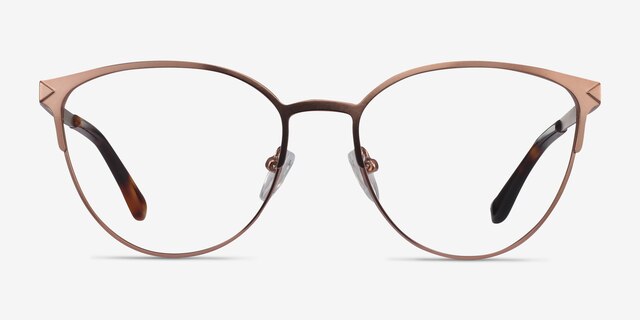 Nadia Rose Gold MetalEyeglass Frames from EyeBuyDirect, Front View