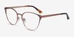 Nadia Rose Gold MetalEyeglass Frames from EyeBuyDirect, Angle View