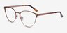 Nadia Rose Gold MetalEyeglass Frames from EyeBuyDirect, Angle View