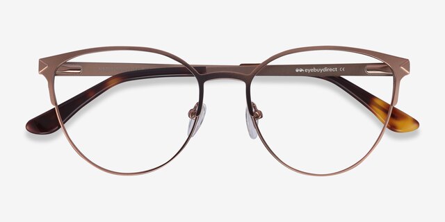 Nadia Rose Gold MetalEyeglass Frames from EyeBuyDirect, Closed View
