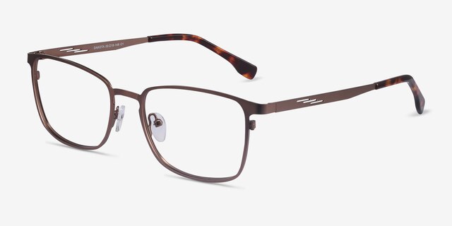 Dakota Brown MetalEyeglass Frames from EyeBuyDirect, Angle View