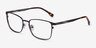 Dakota Gunmetal MetalEyeglass Frames from EyeBuyDirect, Angle View