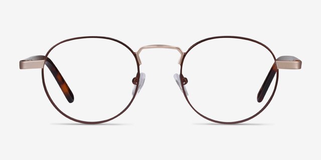 Orbit Brown Acetate-metalEyeglass Frames from EyeBuyDirect, Front View