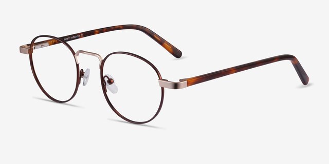 Orbit Brown Acetate-metalEyeglass Frames from EyeBuyDirect, Angle View