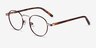 Orbit Brown Acetate-metalEyeglass Frames from EyeBuyDirect, Angle View