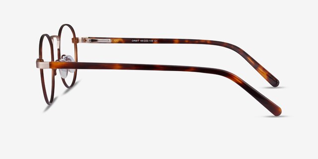 Orbit Brown Acetate-metalEyeglass Frames from EyeBuyDirect, Side View