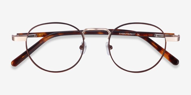 Orbit Brown Acetate-metalEyeglass Frames from EyeBuyDirect, Closed View
