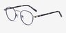 Orbit Blue Acetate-metalEyeglass Frames from EyeBuyDirect, Angle View