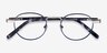 Orbit Blue Acetate-metalEyeglass Frames from EyeBuyDirect, Closed View