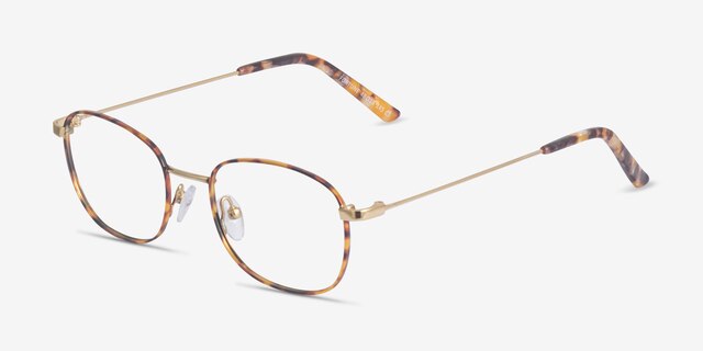 Fortune Tortoise MetalEyeglass Frames from EyeBuyDirect, Angle View