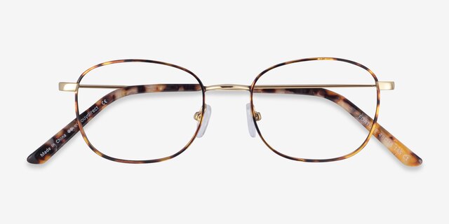 Fortune Tortoise MetalEyeglass Frames from EyeBuyDirect, Closed View