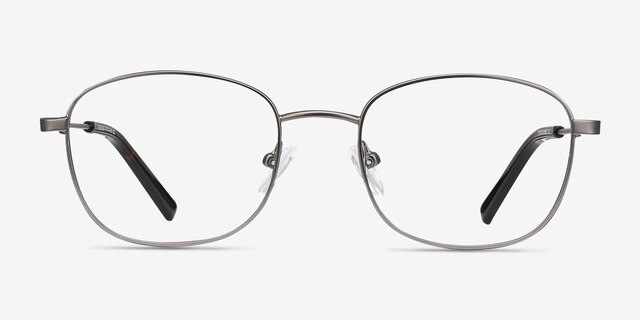 Fortune Gunmetal MetalEyeglass Frames from EyeBuyDirect, Front View